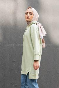 Modalamelif Kapşonlu Salaş Sweatshirt Çağla