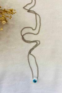 Modalamelif Beyaz Taş Detaylı Zincir kolye