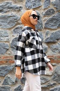 Modalamelif Ekose Oduncu Gömlek Siyah