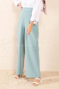 Modalamelif Yan Fermuarlı Pantolon Mint