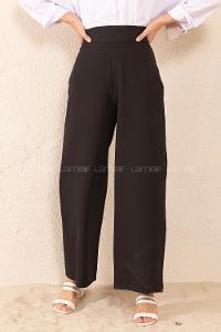 Modalamelif Yan Fermuarlı Pantolon Siyah