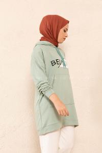 Modalamelif Belıeve Baskılı Tunik Çağla Yeşili