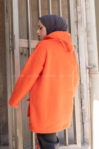 Modalamelif Körük Cepli Sweatshirt Oranj