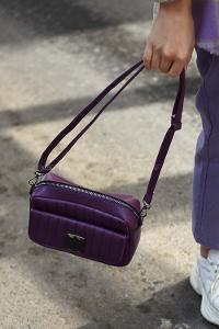 Modalamelif Kapak Kilitli Vintage Çapraz Çanta Mor