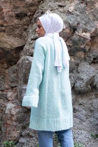 Modalamelif Duble Kollu Triko Hırka Mint