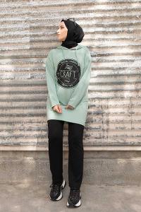 Modalamelif Craft Baskılı İkili Takım Çağla Yeşili