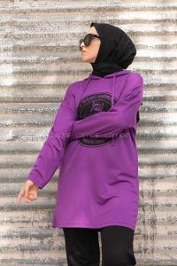 Modalamelif Craft Baskılı İkili Takım Mor