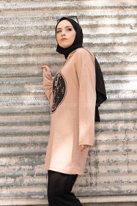 Modalamelif Craft Baskılı İkili Takım Sütlü Kahve