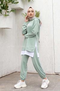 Modalamelif Always Have Baskılı İkili Takım Çağla Yeşili