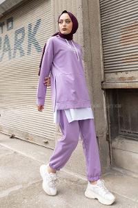 Modalamelif ways Have Baskılı İkili Takım Lila