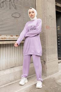 Modalamelif Have A Feeling Baskılı İkili Takım Lila