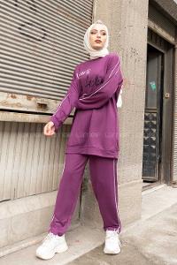 Modalamelif Have A Feeling Baskılı İkili Takım Mor