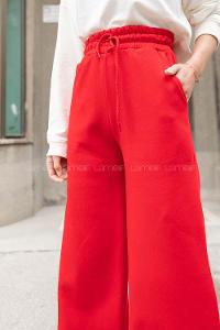 Modalamelif Bel Lastikli Bol Paça Eşofman Bordo