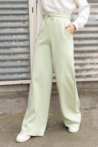 Modalamelif Bel Lastikli Bol Paça Eşofman Çağla