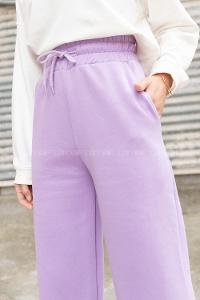 Modalamelif Bel Lastikli Bol Paça Eşofman Lila