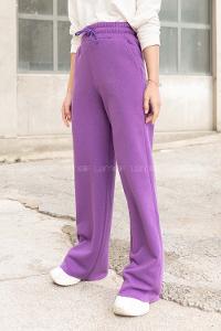 Modalamelif Bel Lastikli Bol Paça Eşofman Mor
