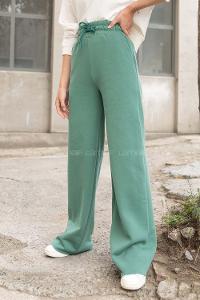 Modalamelif Bel Lastikli Bol Paça Eşofman Pastel Yeşili