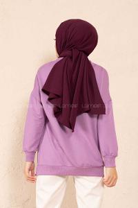 Modalamelif  She Need Yaz Baskılı Sweatshirt Lila