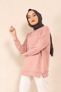 Modalamelif  She Need Yaz Baskılı Sweatshirt Pudra