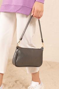 Modalamelif Miniadure Dokulu Çapraz Çanta Gümüş