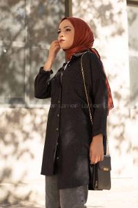 Modalamelif Çift Cepli Gömlek Antrasit