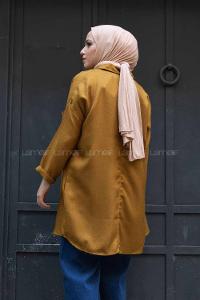 Modalamelif Çift Cepli Gömlek Yağ Yeşili