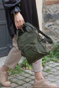 Modalamelif Krinkıl Kumaş Çanta Haki