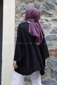 Modalamelif Yarasa Kol Hırka Siyah