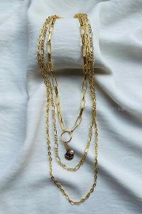 Modalamelif 3lü Nazar Boncuk Detay Kolye