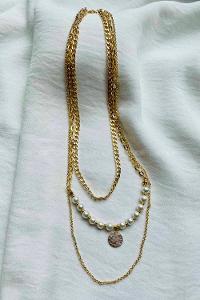 Modalamelif 3lü İnci Detay Kolye