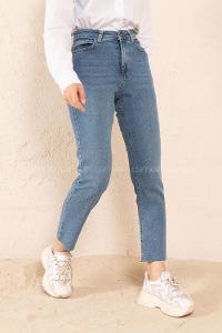 Modalamelif Yüksek Bel Mom Fit Jean Açık Mavi