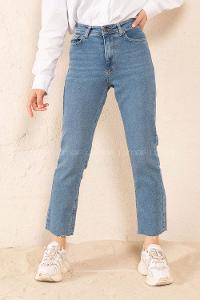 Modalamelif Yüksek Bel Mom Fit Jean Açık Mavi