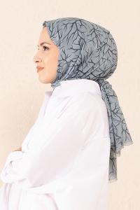 Modalamelif Turkuaz Rengi Ağaç Dalı Şal