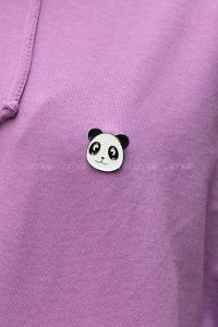 Plum Purple Iron Brooch