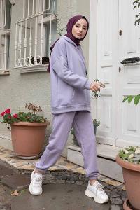 Modalamelif Kapşonlu İkili Takım Lila