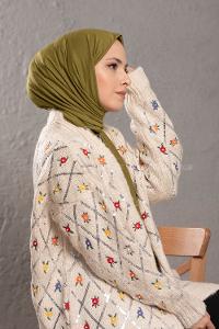 Modalamelif Çimen Yeşili Penye Şal