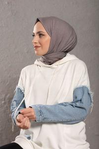 Modalamelif Güllü Gri Penye Şal