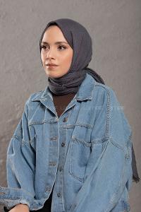 Modalamelif Metalik Gri  Bürümcük Şal