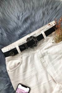 Modalamelif Vıntage Yaprak Tokalı Kemer Siyah