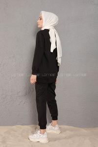 Modalamelif Angel Baskılı İkili Eşofman Takım Siyah