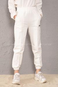 Modalamelif Beli Lastikli Angel Nakışlı Eşofman Beyaz