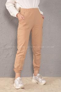 Modalamelif Beli Lastikli Angel Nakışlı Eşofman Sütlü Kahve