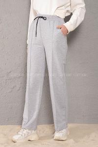 Modalamelif Beli Lastikli Bol Paça Eşofman Gri