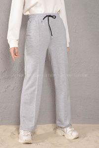 Modalamelif Beli Lastikli Bol Paça Eşofman Gri