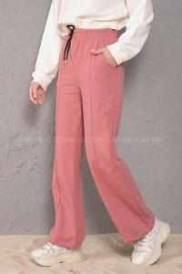 Modalamelif Beli Lastikli Bol Paça Eşofman Gül