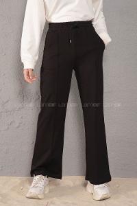 Modalamelif Beli Lastikli Bol Paça Eşofman Siyah