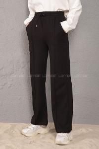 Modalamelif Beli Lastikli Bol Paça Eşofman Siyah