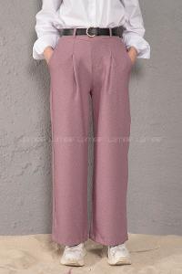 Modalamelif Kemerli Bol Paça Pantolon Lila