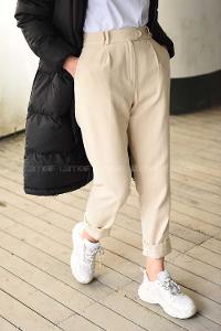 Modalamelif Duble Paça Kot Pantolon Taş Rengi