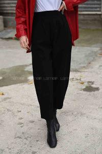 Modalamelif Yanı Fermuarlı Kot Pantolon Siyah